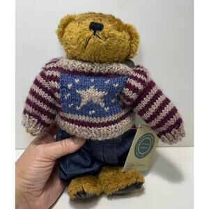 Boyd's Bears 10" Plush Eddie Bean Bauer Patriotic Sweater Collectible Jointed